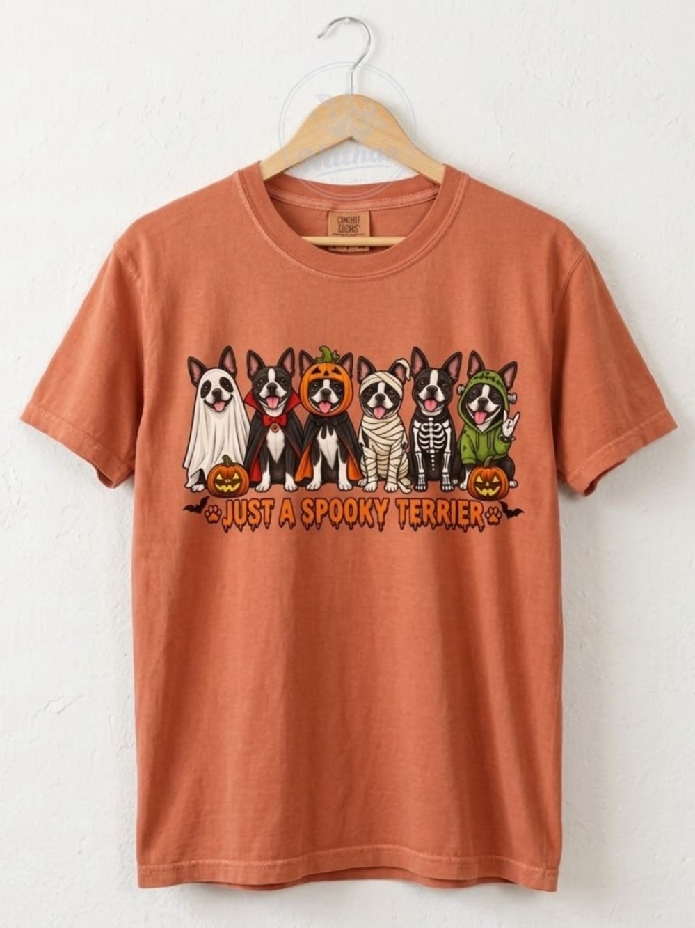 Comfort Colors Yam 'Just a Spooky Terrier' Graphic Tee